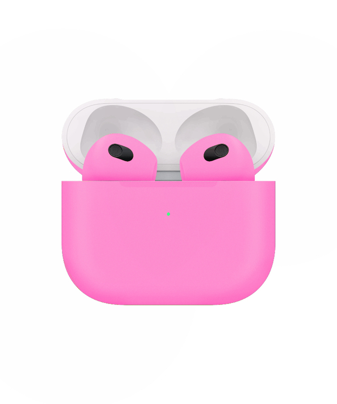 Caviar Customized Apple Airpods (3rd Generation) Wireless In-Ear Earbuds with MagSafe Charging Case, Matte Romance Pink